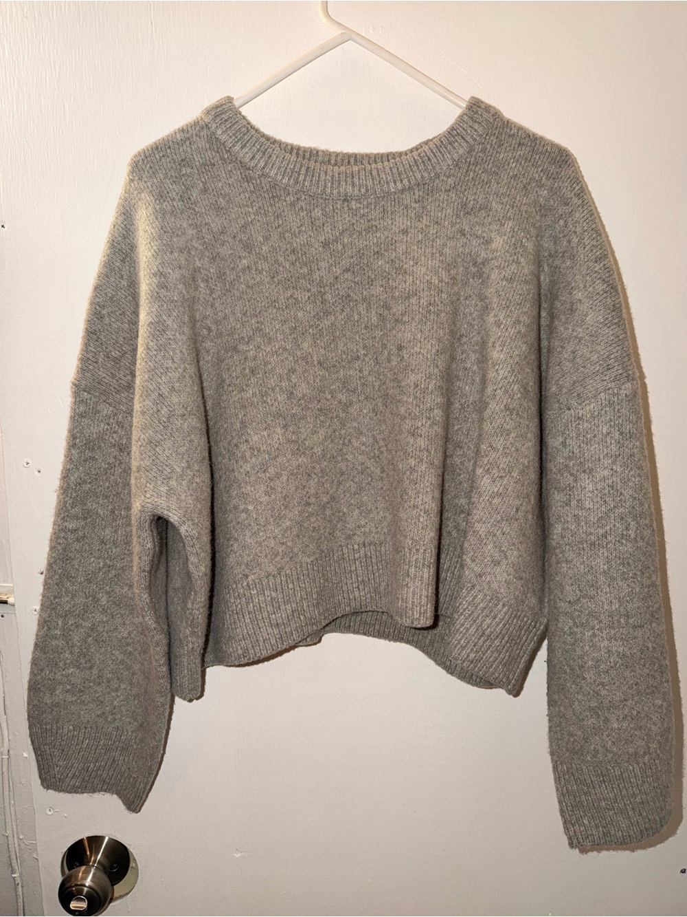 Primark Light Gray Crewneck Knit Sweater